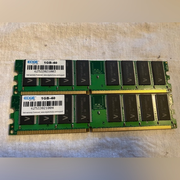 Other - 2GB 2x1GB PC3200 EDGE 1GB-40 SAMSUNG CHIPS DDR-400 DDR1 DESKTOP KIT PC-3200 DIMM